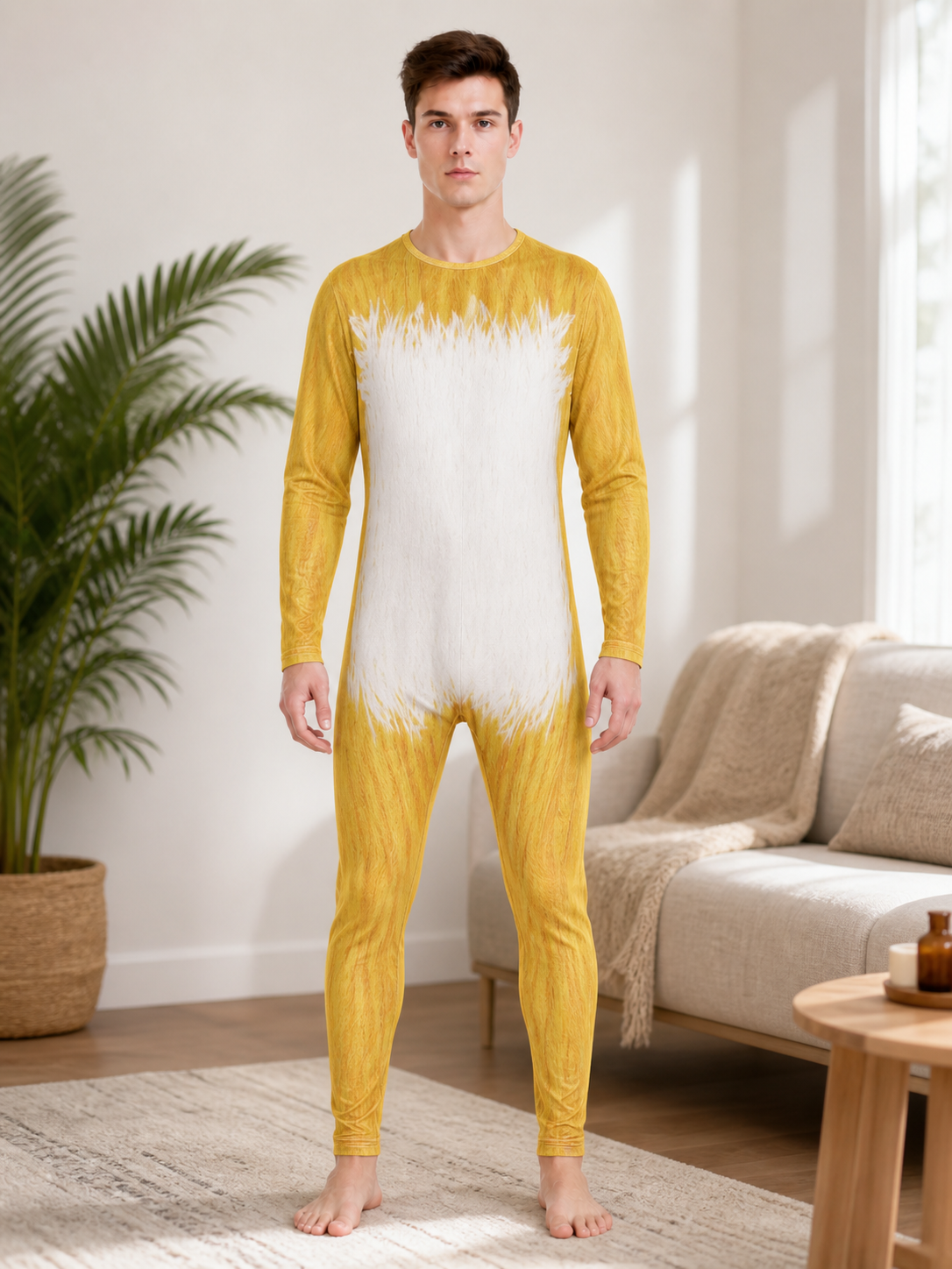 Fox cosplay costume, one-piece jumpsuit