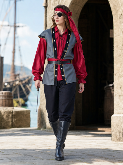 Pirate cosplay and Halloween costume with accessories