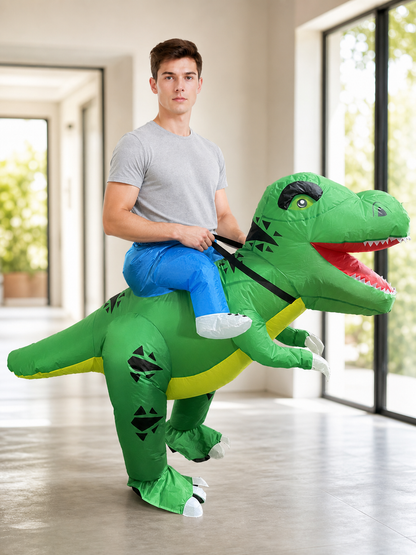 Green Inflatable Dinosaur Costume, One Size