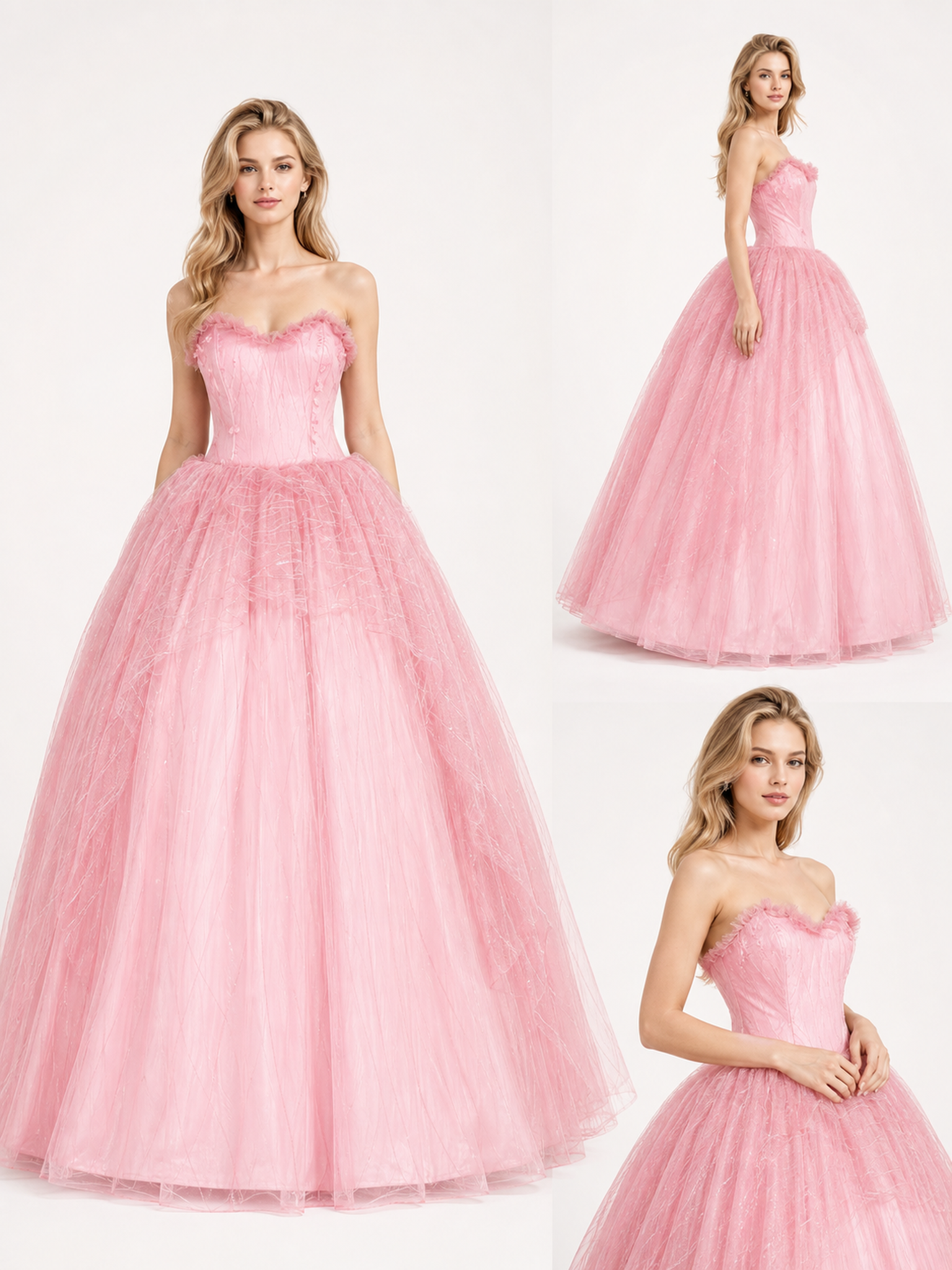 Pink cosplay dress with belt and white vest