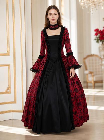 Long Gothic Victorian-Style Dress