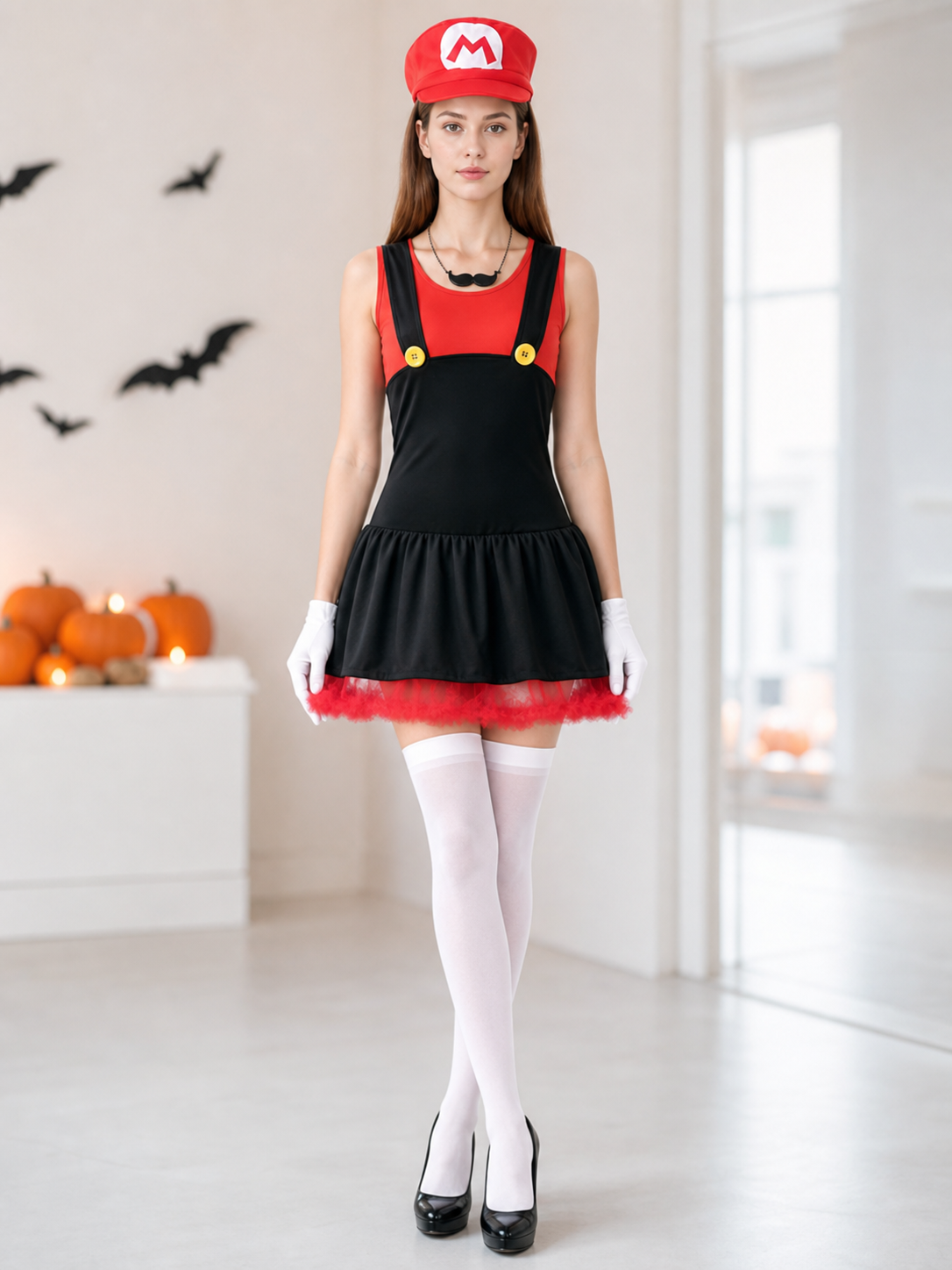 Super Mario-style carnival cosplay costume