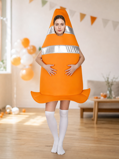 Adult Orange Traffic Cone Costume for Parties