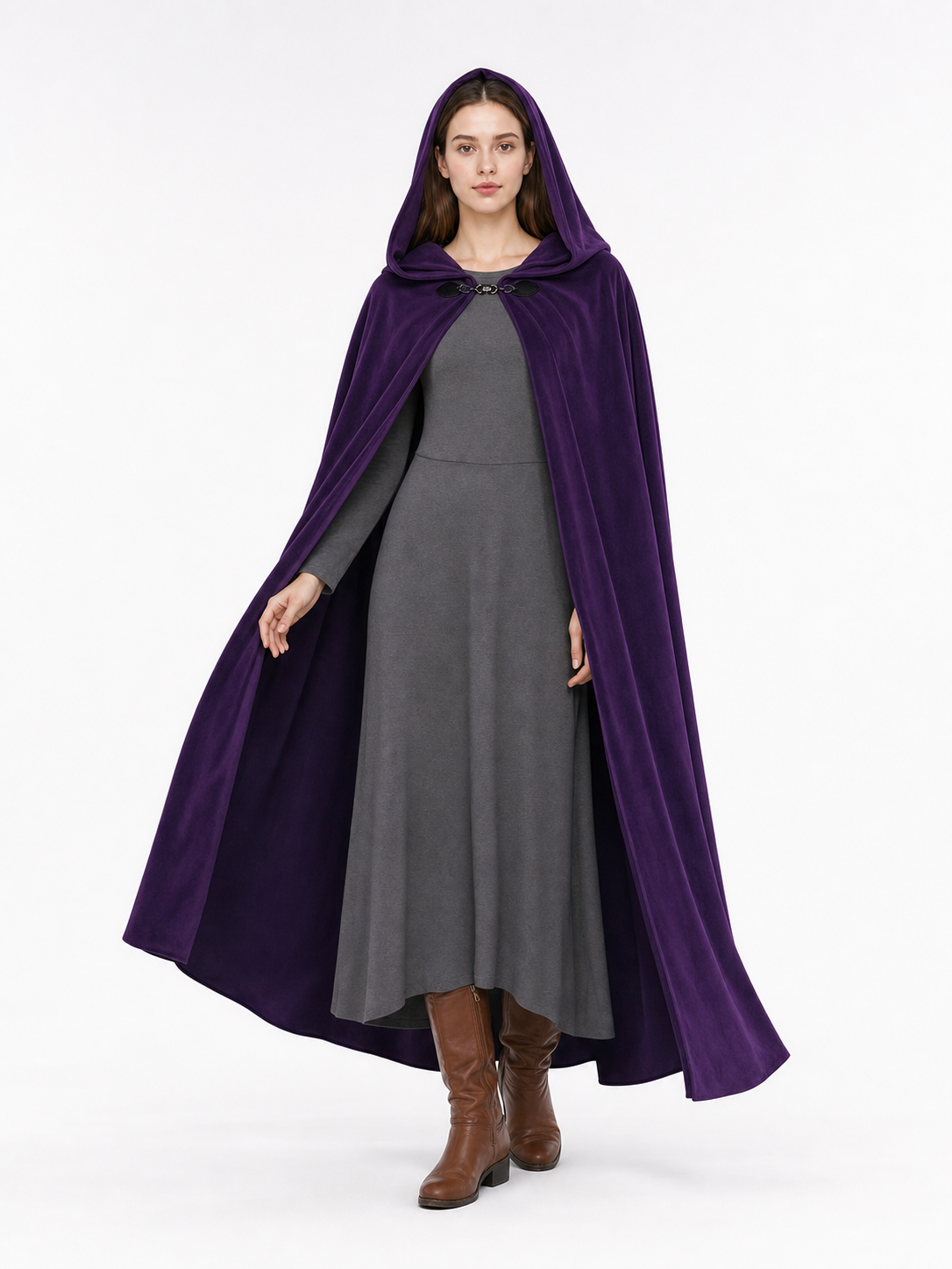 Purple Costume Cloak with Hood