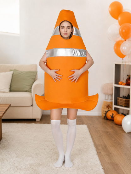 Adult Orange Traffic Cone Costume for Parties