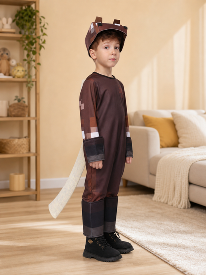 Horse Carnival Costume with Mask and Tail