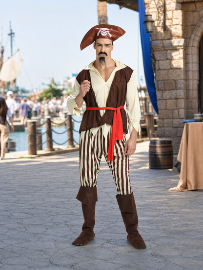 Pirate Costume with Hat, Vest, and Pants