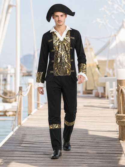 Pirate Carnival Costume with Hat and Pants