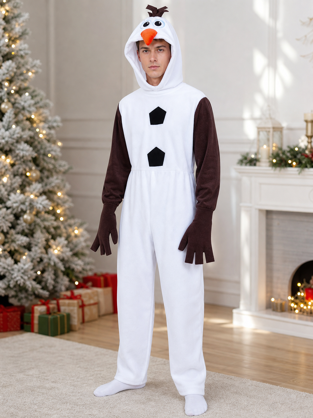 Snowman Costume for Cosplay, Holidays, and Performances