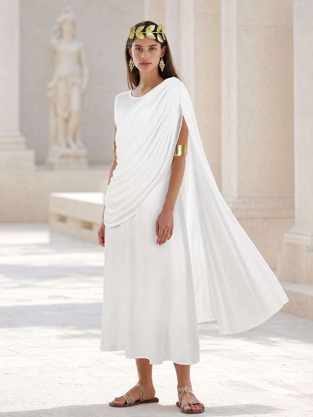Greek-Style Costume Dress with Accessories