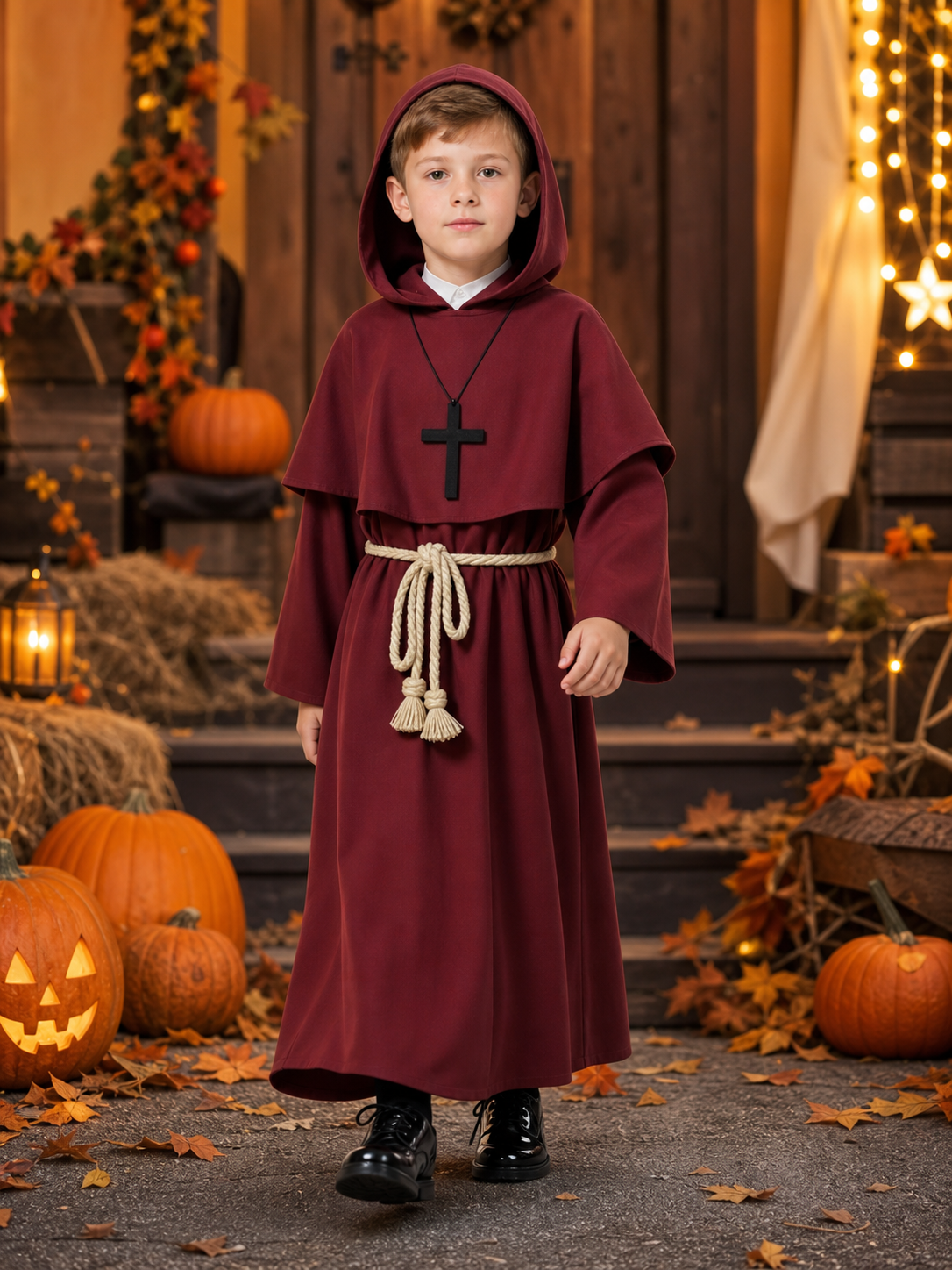 Red Hooded Priest Costume
