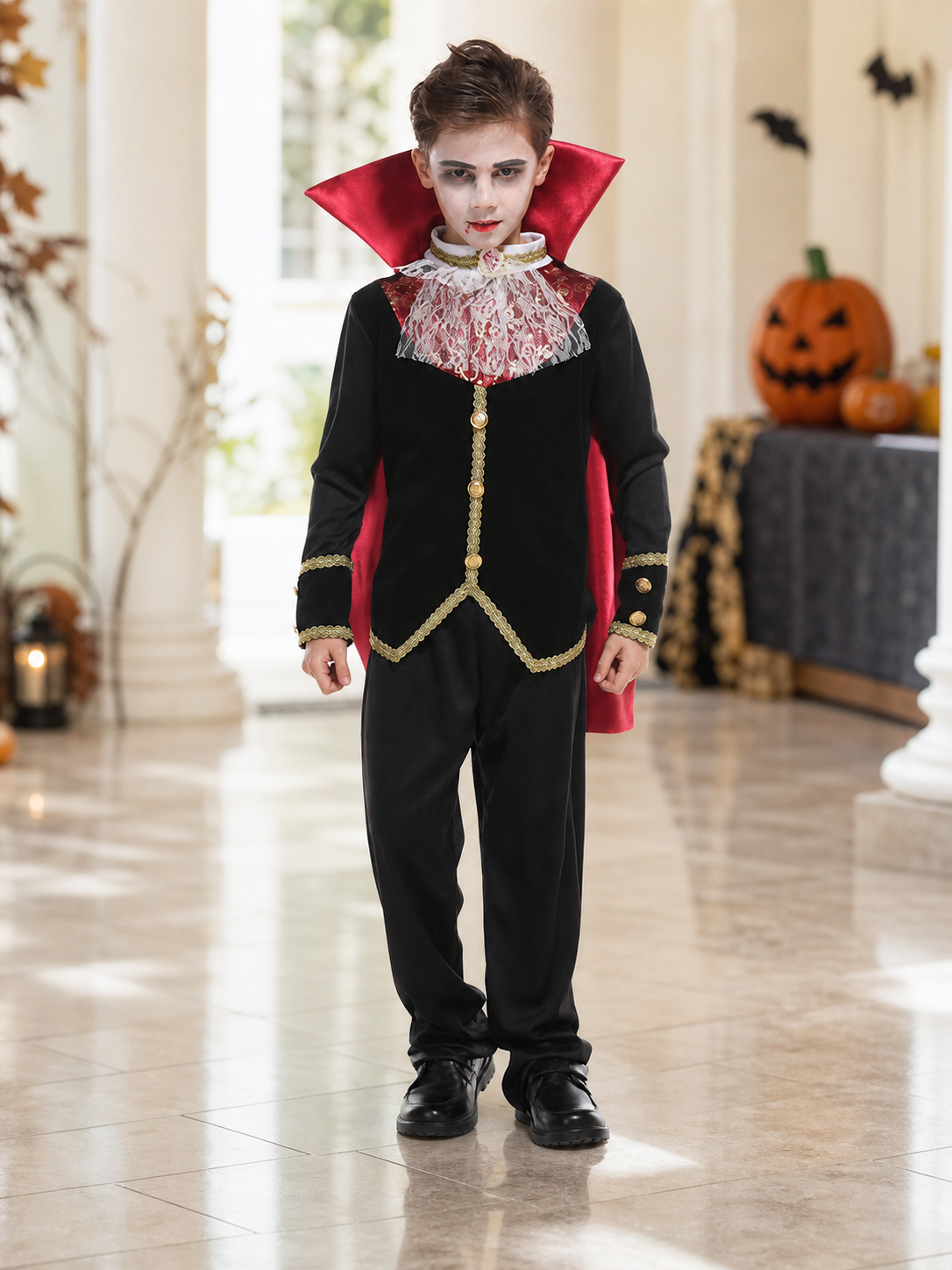 Vampire Costume with Cape and Pants