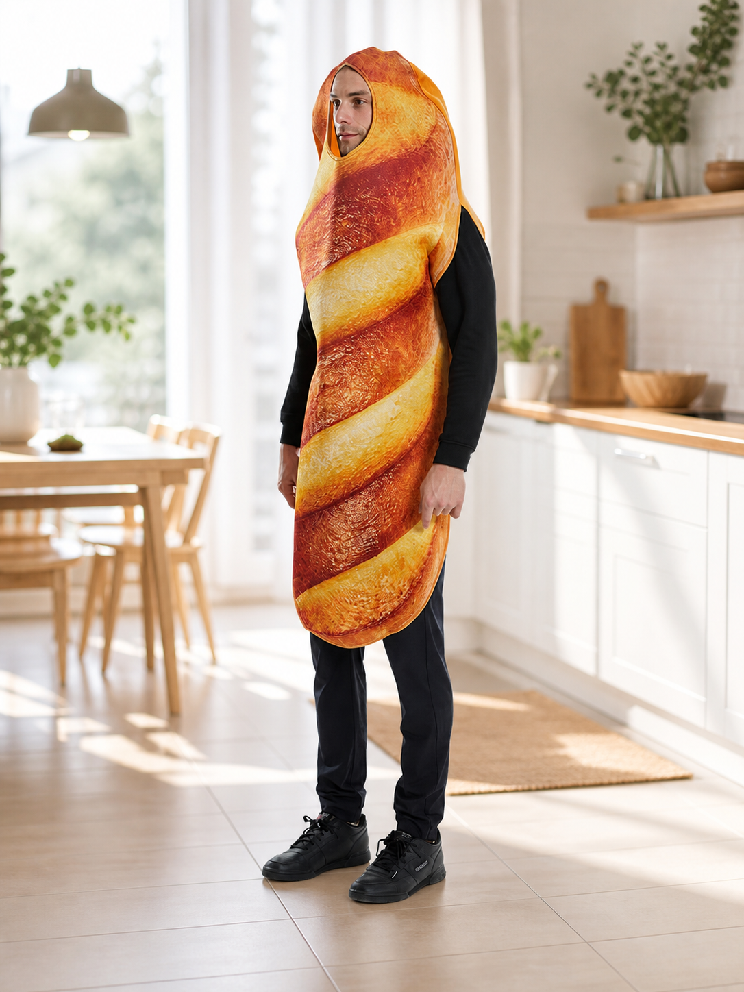 Bread Costume with Hood for a Themed Party