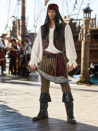 Pirate Costume with Shirt and Vest