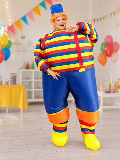 Inflatable clown costume for parties and performances