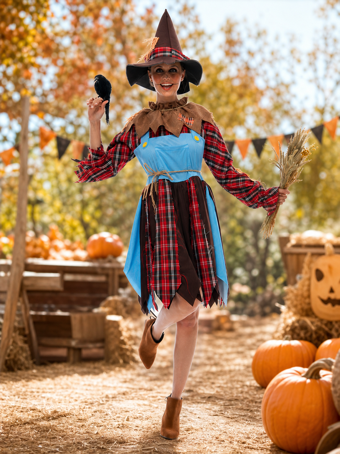 Scarecrow Costume: Dress and Hat