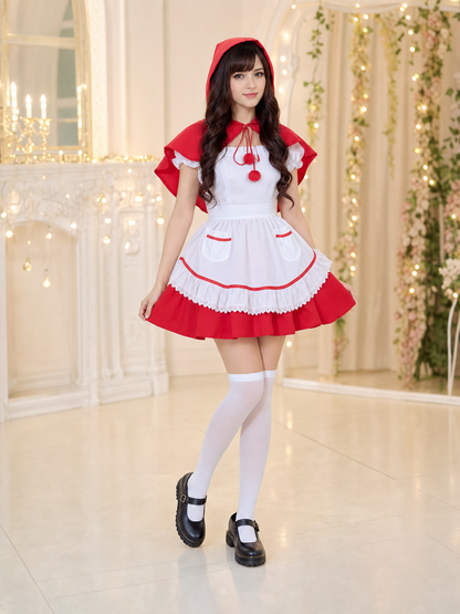 Little Red Riding Hood Costume with Cape and Apron