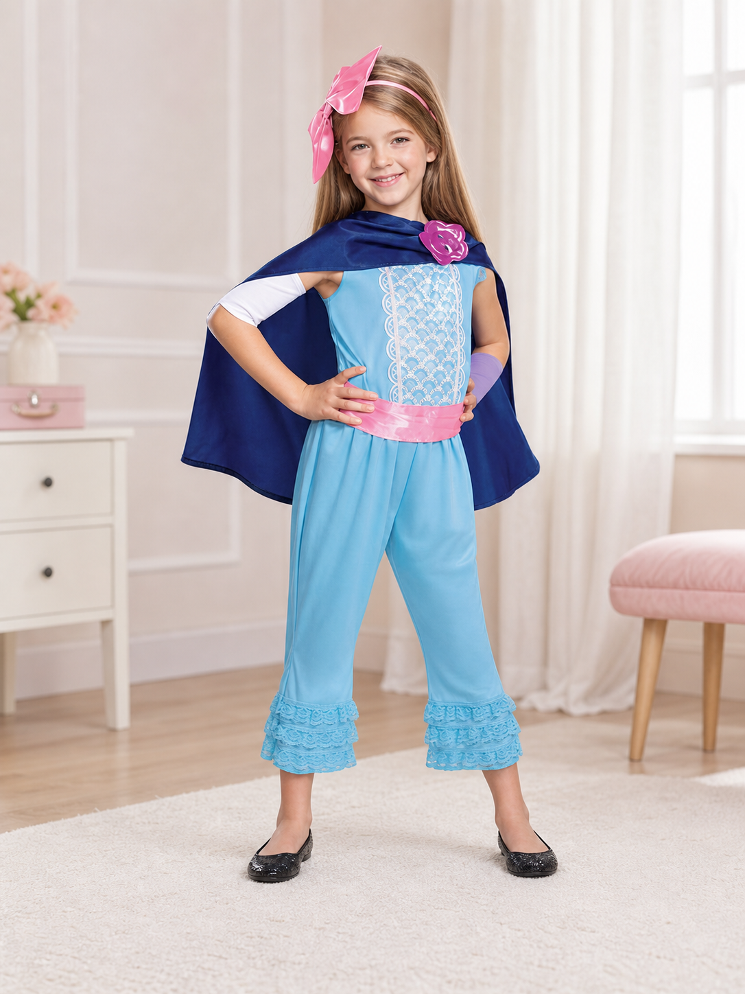 Bo Peep Costume: Jumpsuit and Cape