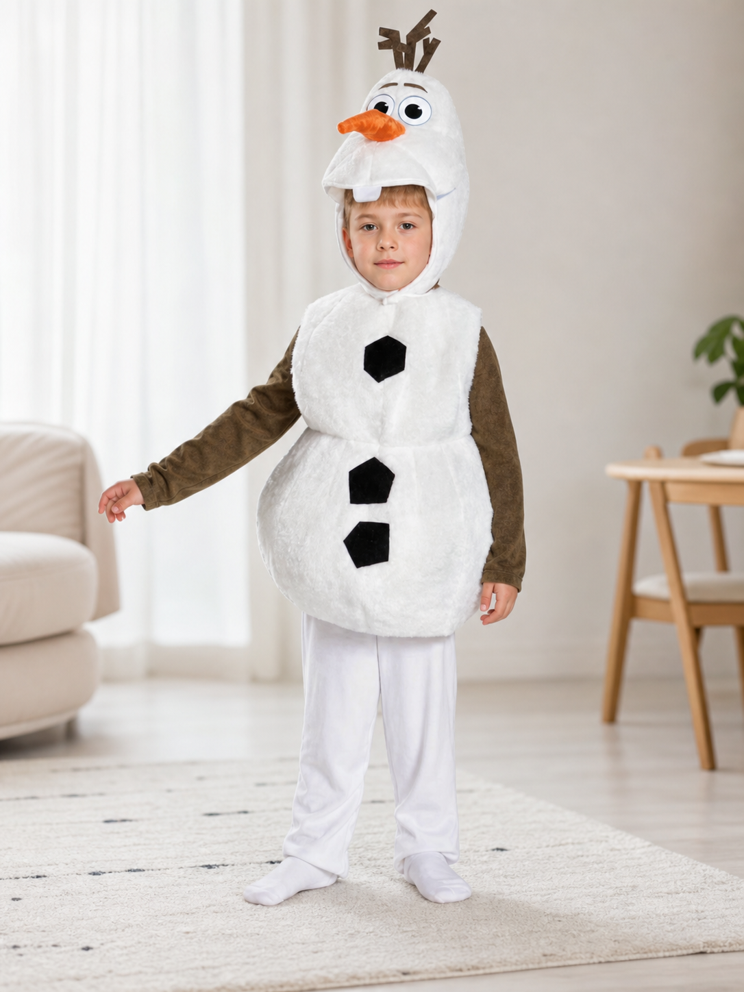 Snowman Costume for a Children's Party and Skit
