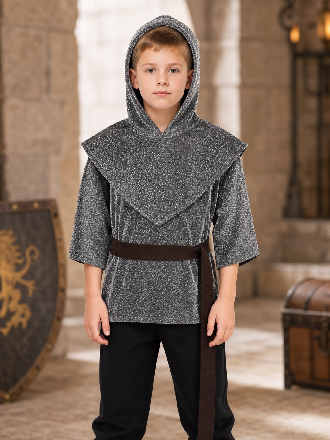 Medieval Knight Costume with Hood