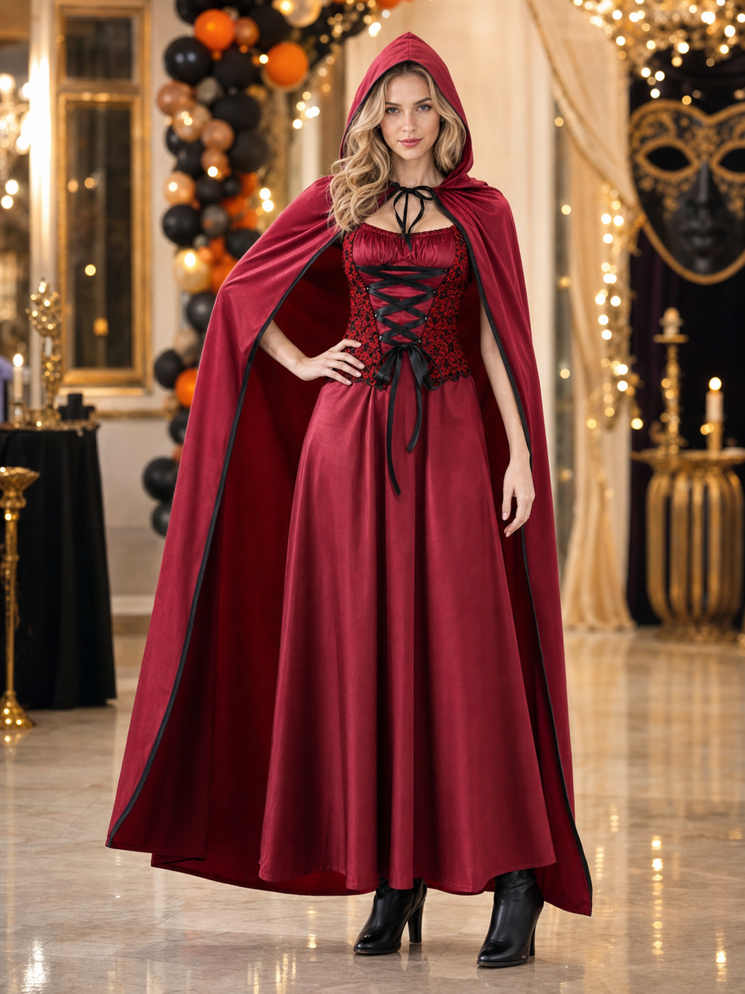 Little Red Riding Hood Carnival Costume with Hood
