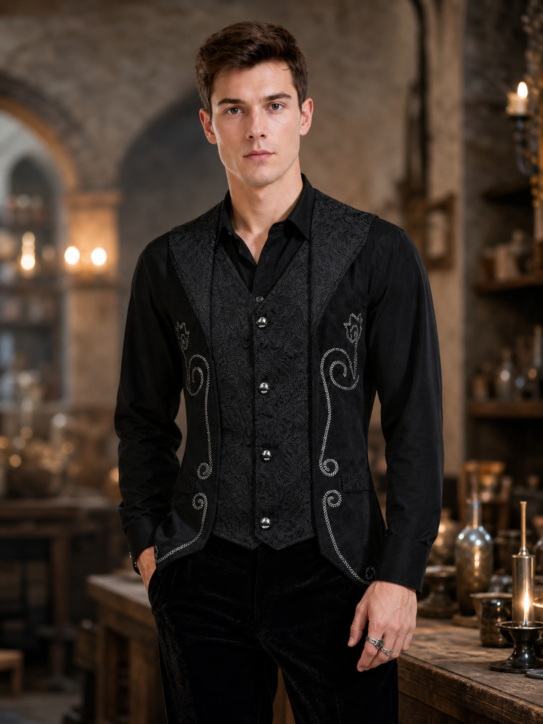 Steampunk Costume Sleeveless Vest