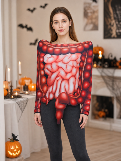 Halloween organ print costume top