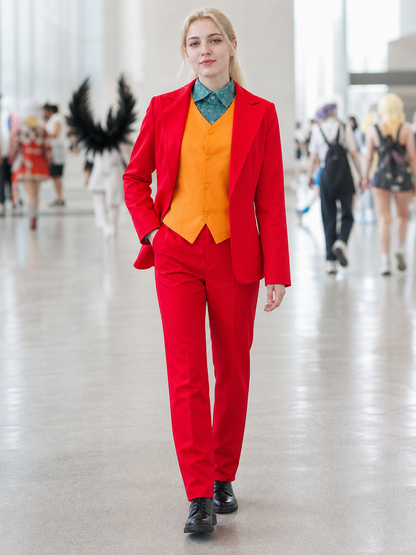 Joker Cosplay Costume, Red Set