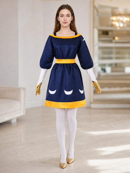 Amity cosplay costume: dress, skirt, belt, sleeves