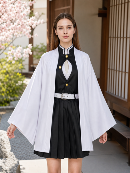 Anime-inspired cosplay costume with cape