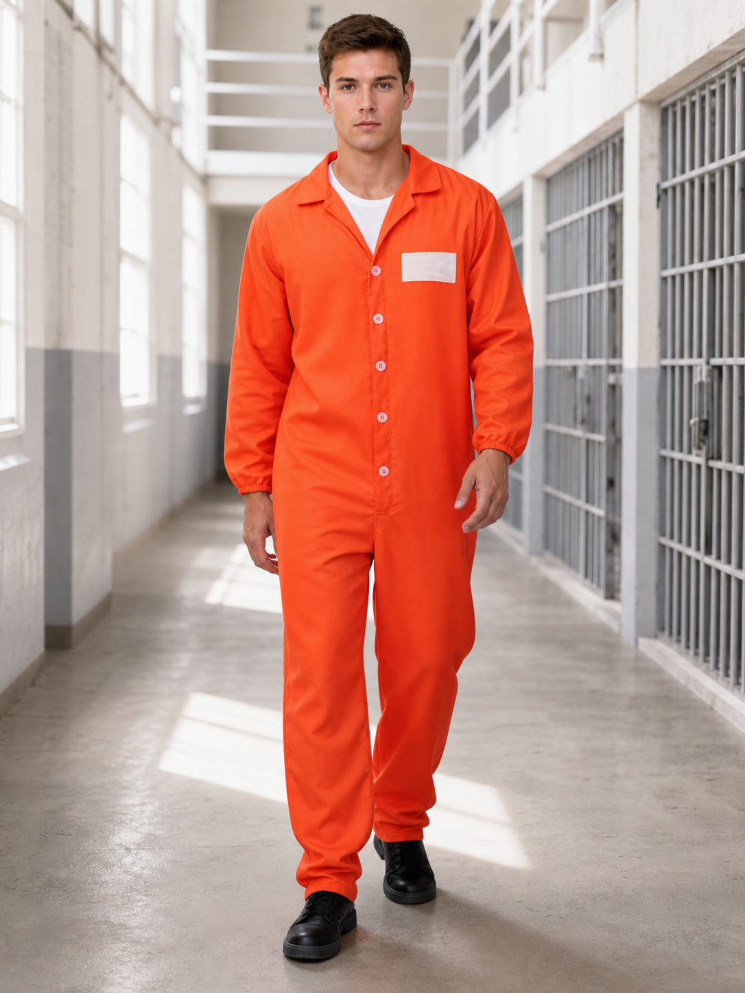 Orange Prison Costume Jumpsuit XXL