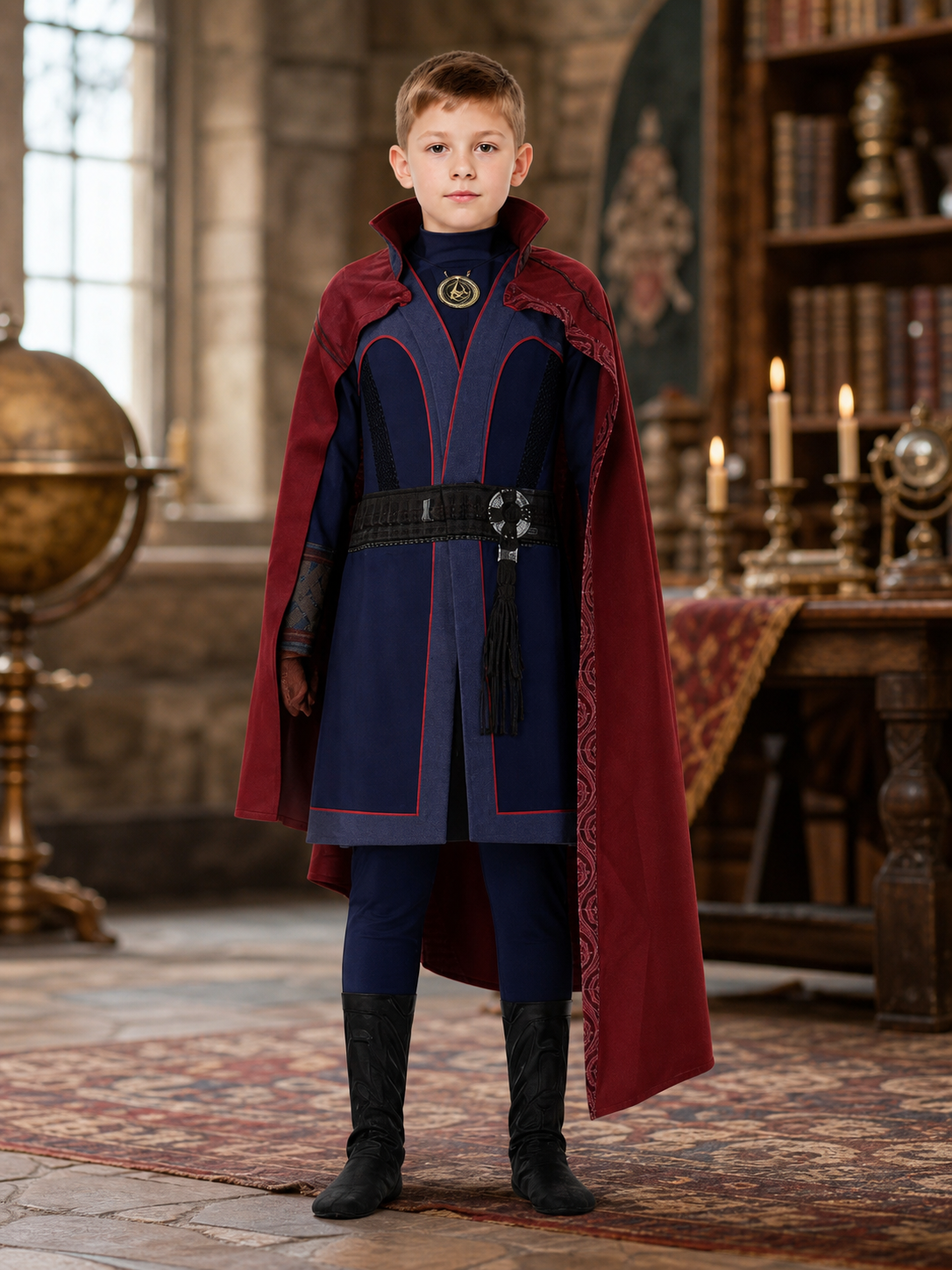 Superhero Carnival Costume with Cape for Cosplay