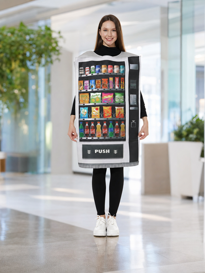 Printed Vending Machine Costume for Halloween and Parties