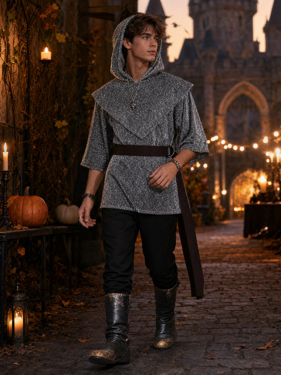 Medieval Knight Costume with Hood