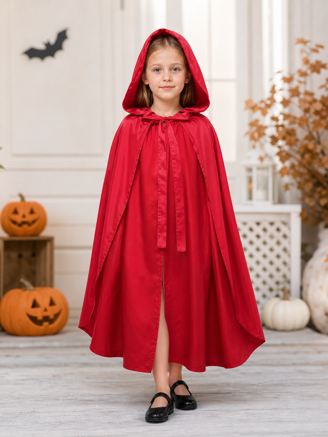 Red hooded cloak for children's cosplay
