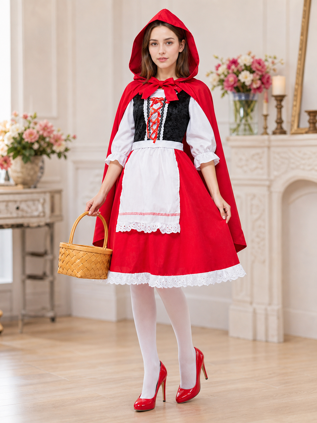 Little Red Riding Hood Carnival Costume with Hood