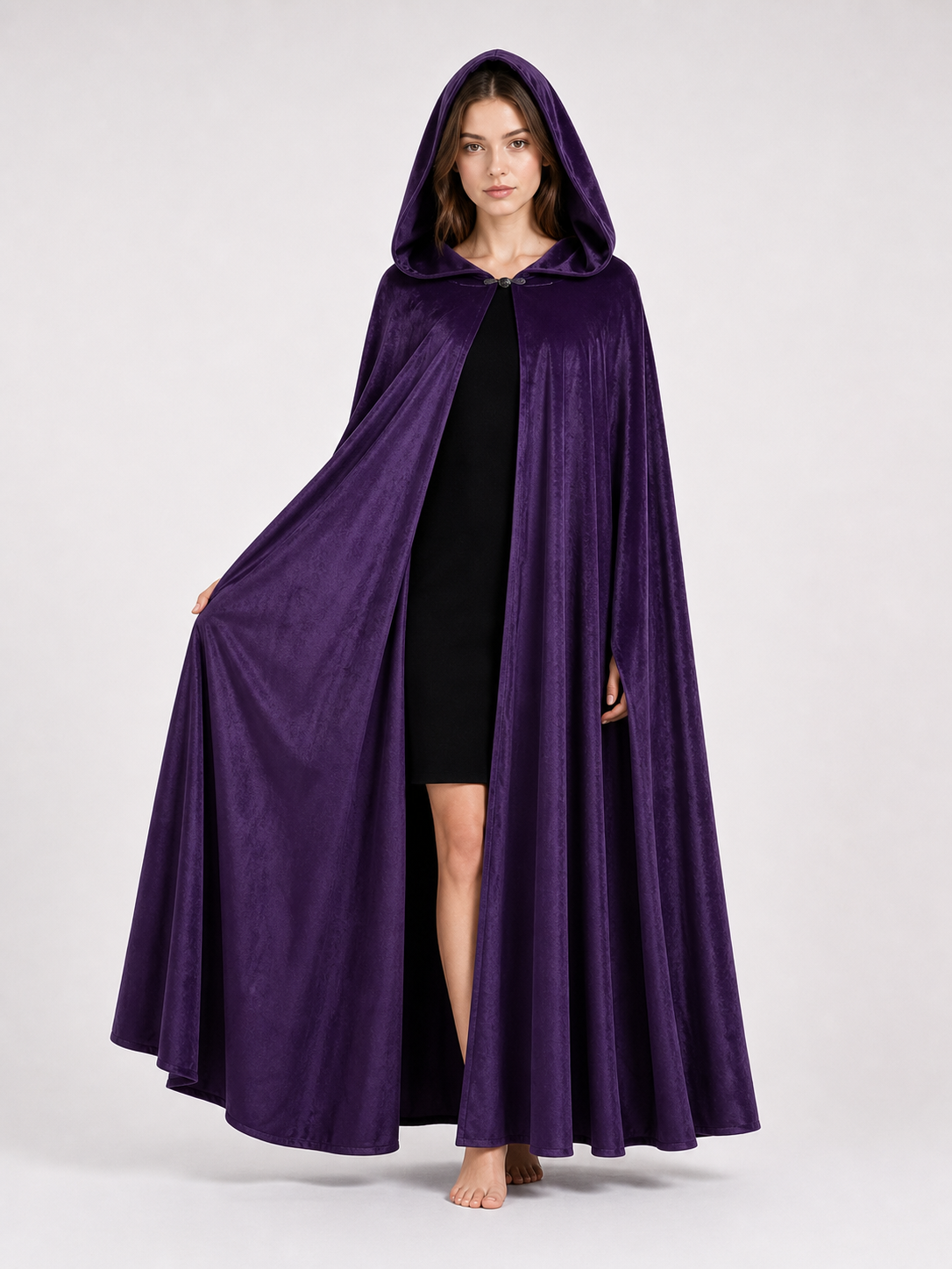 Purple Carnival Cloak with Hood