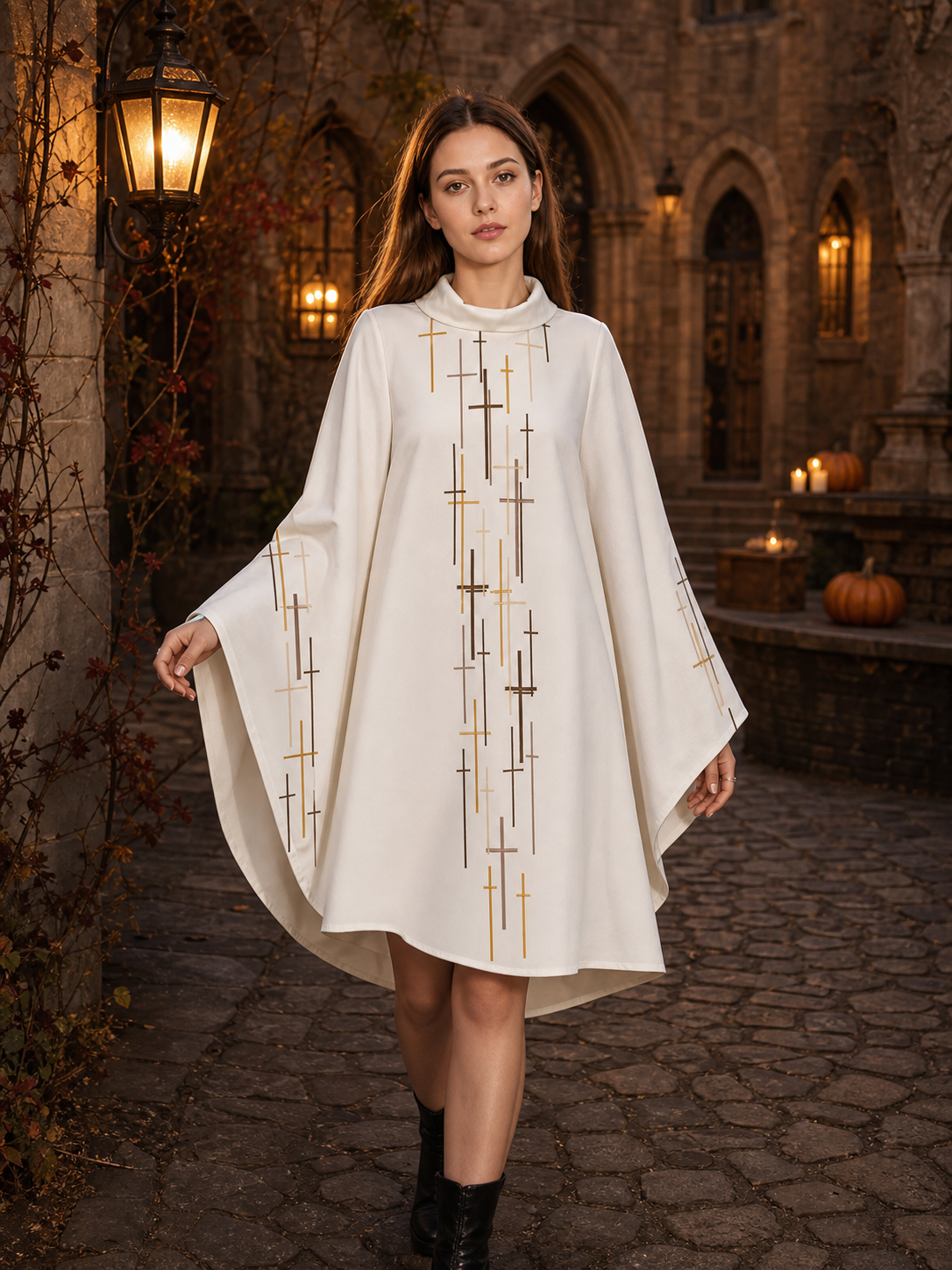 Religious Ceremonial Robe with Cross Pattern