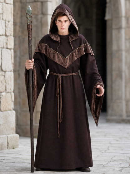 Hooded cosplay costume, medieval style