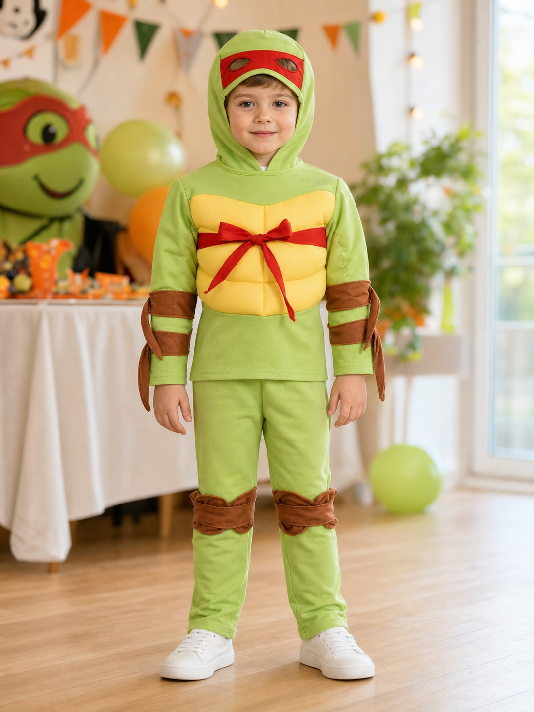 Kids' Ninja Turtles Costume with Mask and Pants