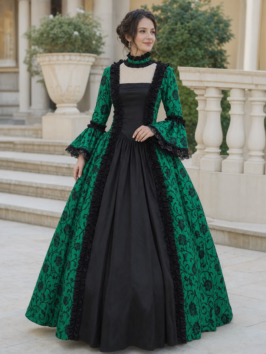 Gothic Victorian-Style Dress for Celebrations