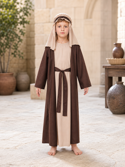 Biblical Elder Costume with Robe and Beard