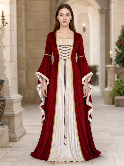 Medieval Renaissance Dress with Sleeves
