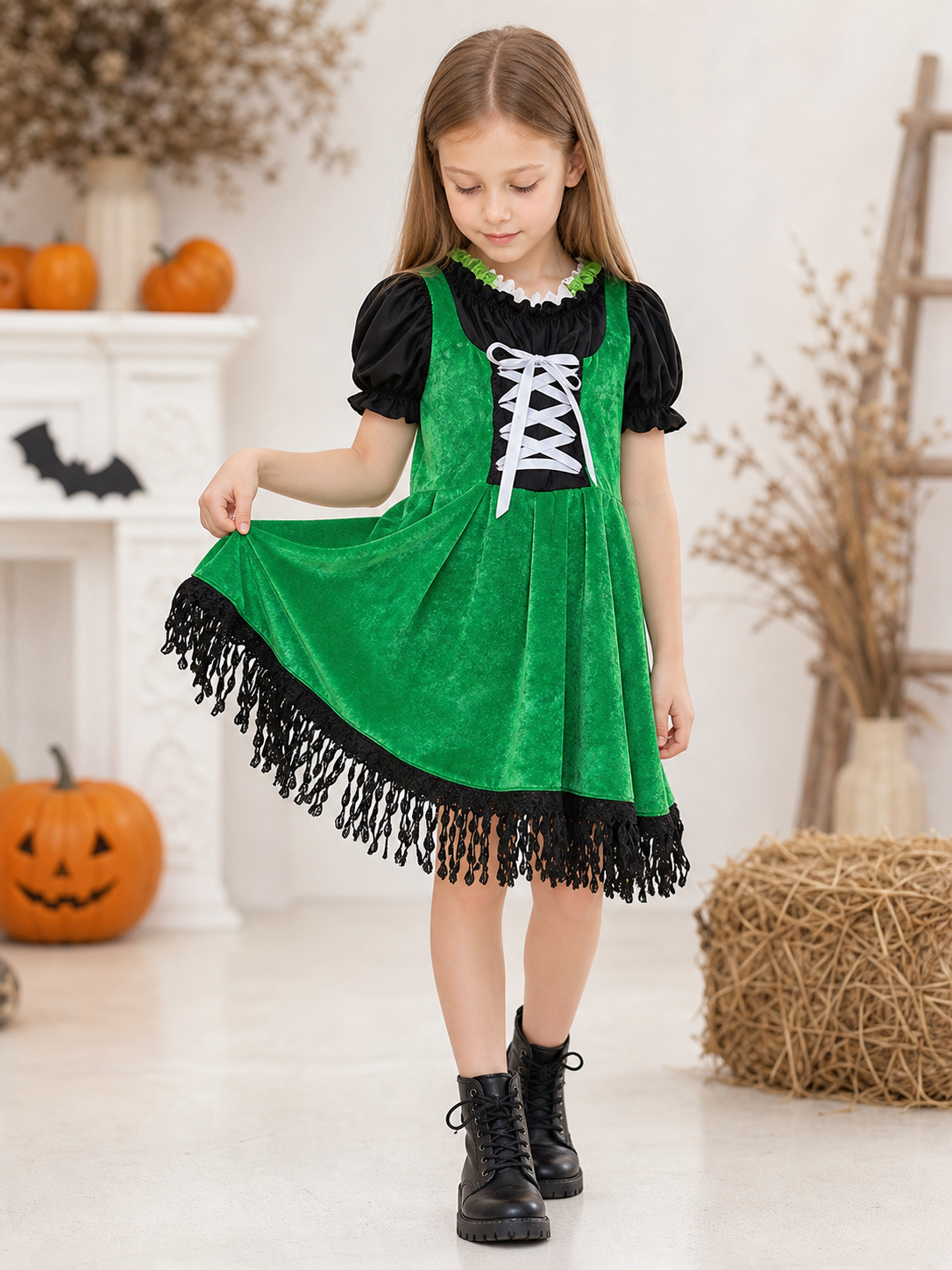Leprechaun costume with green hat
