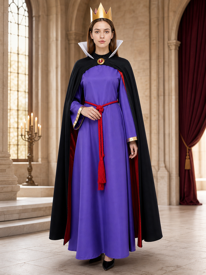 Carnival costume with cape and crown for cosplay
