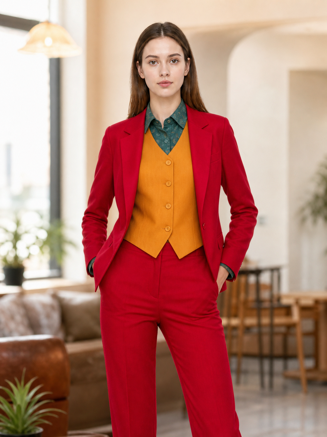 Clown Cosplay Costume: Red Set