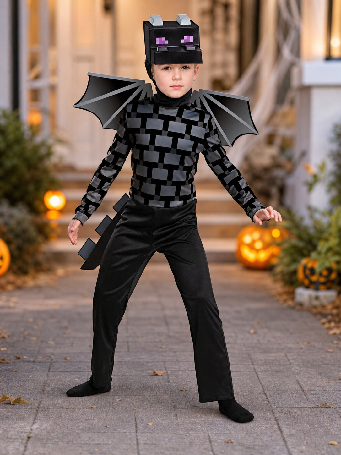 Pixel-Style Dragon Costume for Cosplay