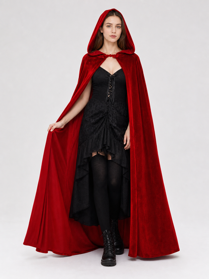 Red Hooded Carnival Cloak for Cosplay
