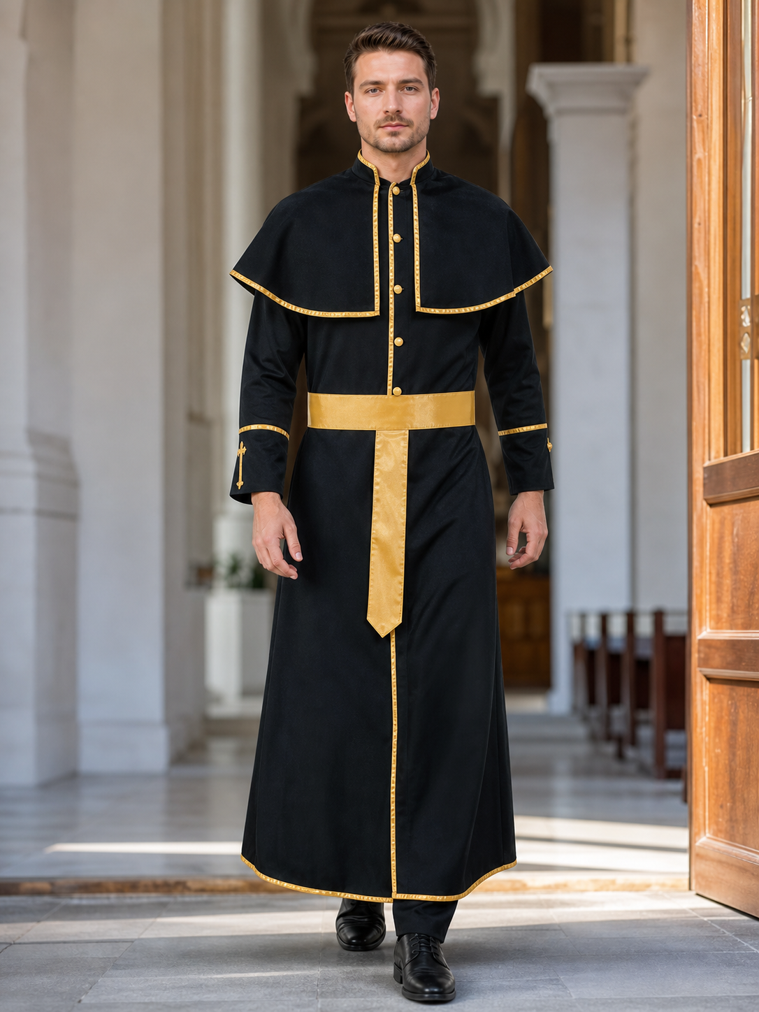 Long Costume Robe with Belt for Cosplay