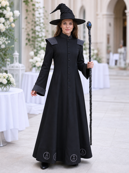 Halloween Wizard Costume with Hat and Robe